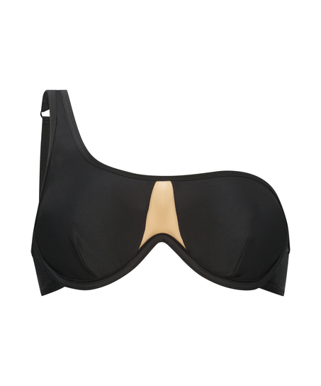 Unwattiertes B&uuml;gel-Bikini-Oberteil Belize, Schwarz