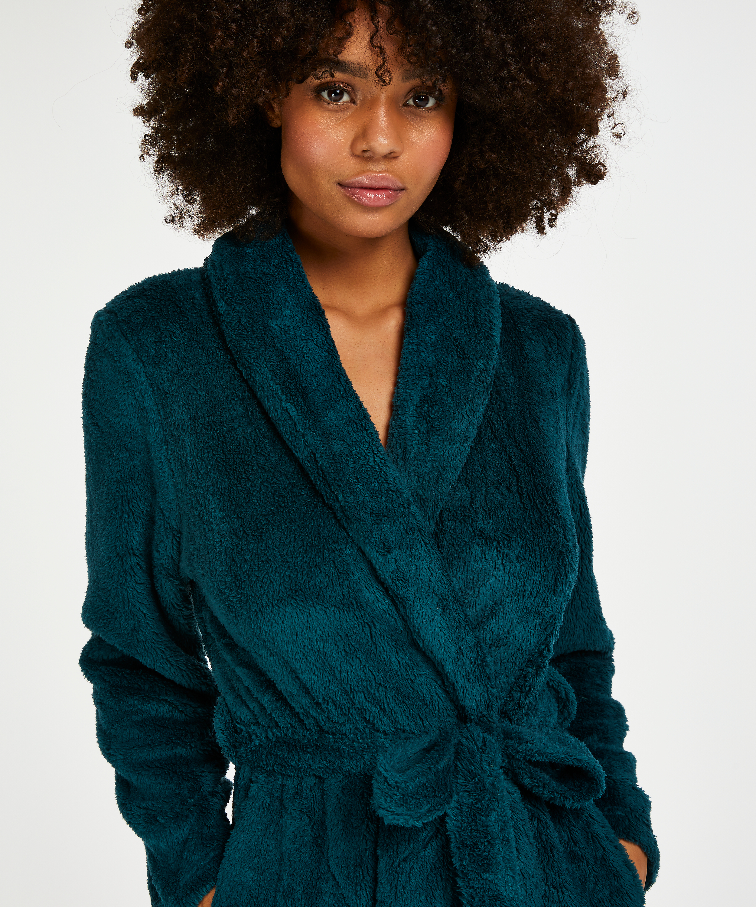 Peignoir Fleece, Bleu, main