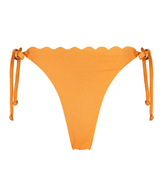Slip de Bikini Cheeky Tanga Scallop Lurex, Orange