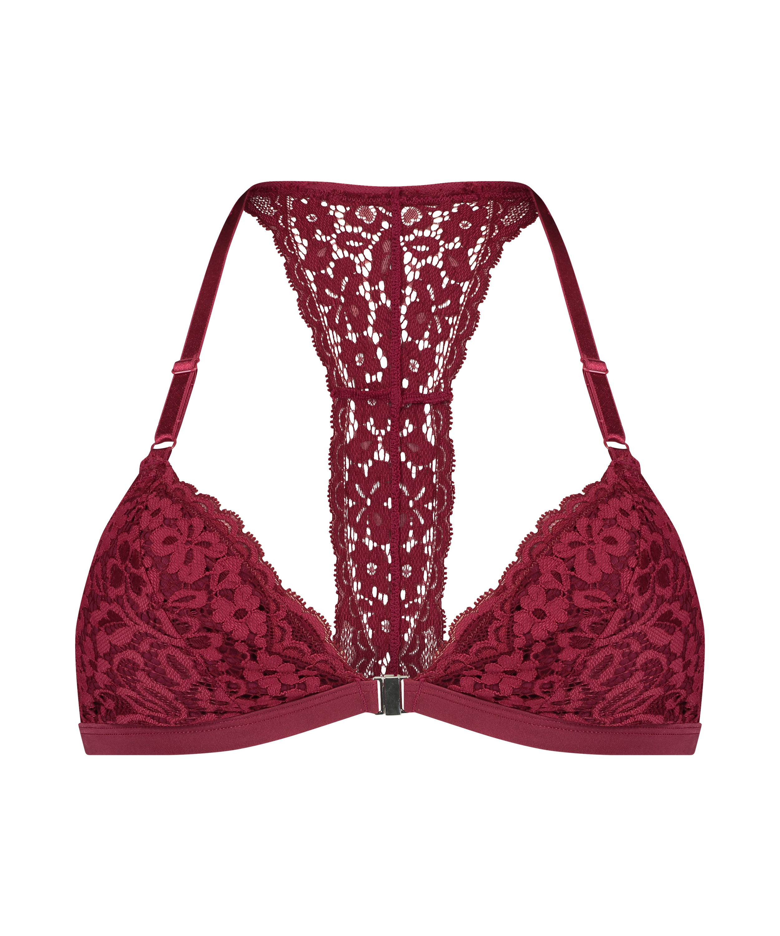 Vorgeformter Triangel-Bralette Rose, Rot, main