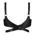Kunstleder-Bralette Bandeau, Schwarz