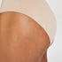 Straffender hoher Slip, Beige