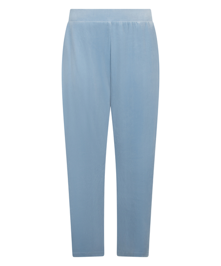 Pyjamahose aus Samt, Blau