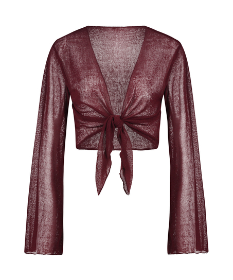 Débardeur de plage en maille ouverte, Rouge