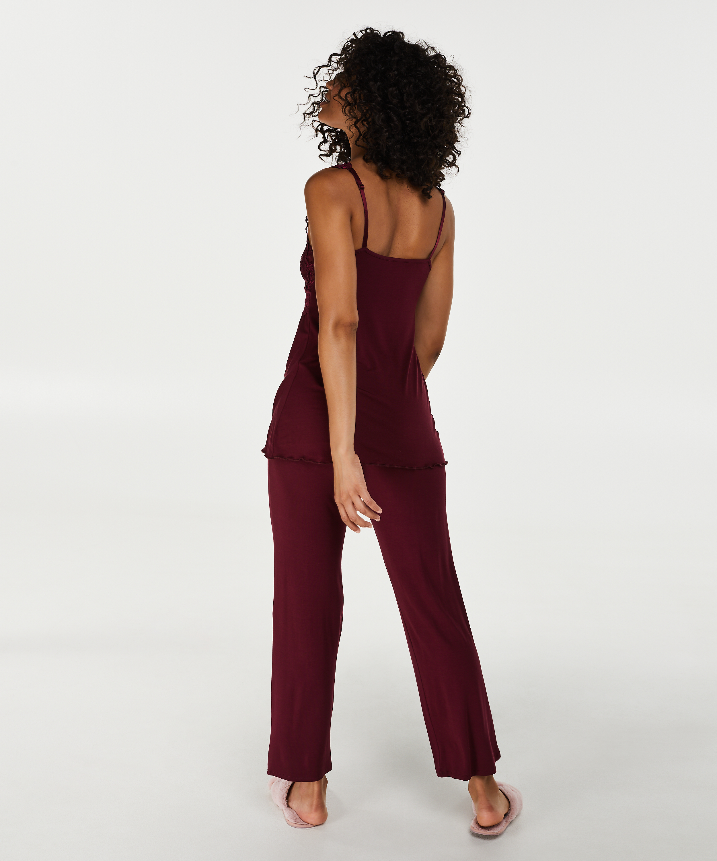 Pyjamaset Modal lace, Rot, main