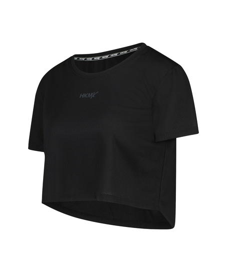 HKMX Crop Top Mesh, Schwarz