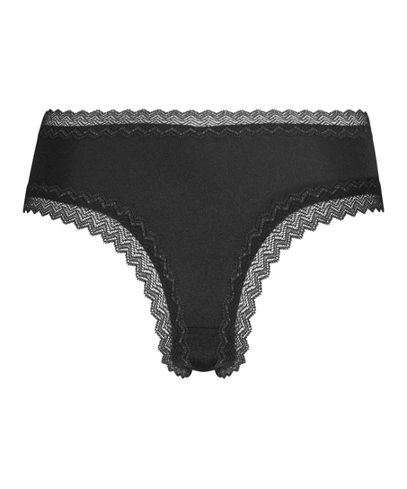 Slip br&eacute;silien V-shape Amaris, Noir