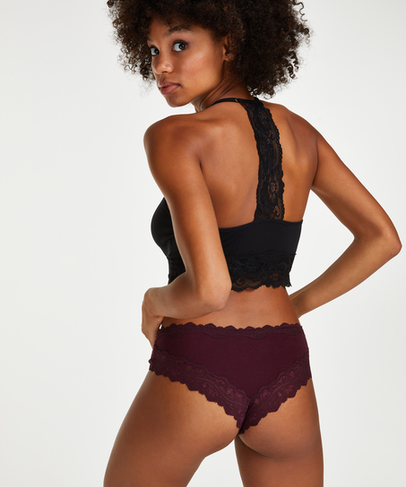 Slip brésilien coton, Rouge