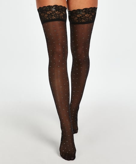 Stay-up 20 Denier Lurex Emilia, Schwarz