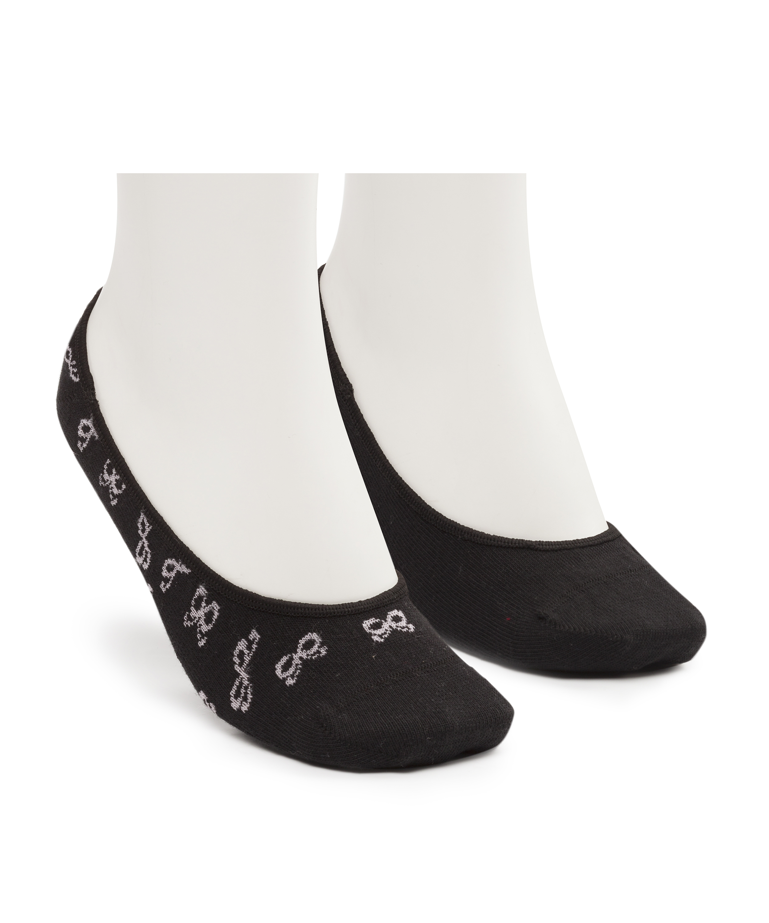 2 Paar Füßlinge, Schwarz, main