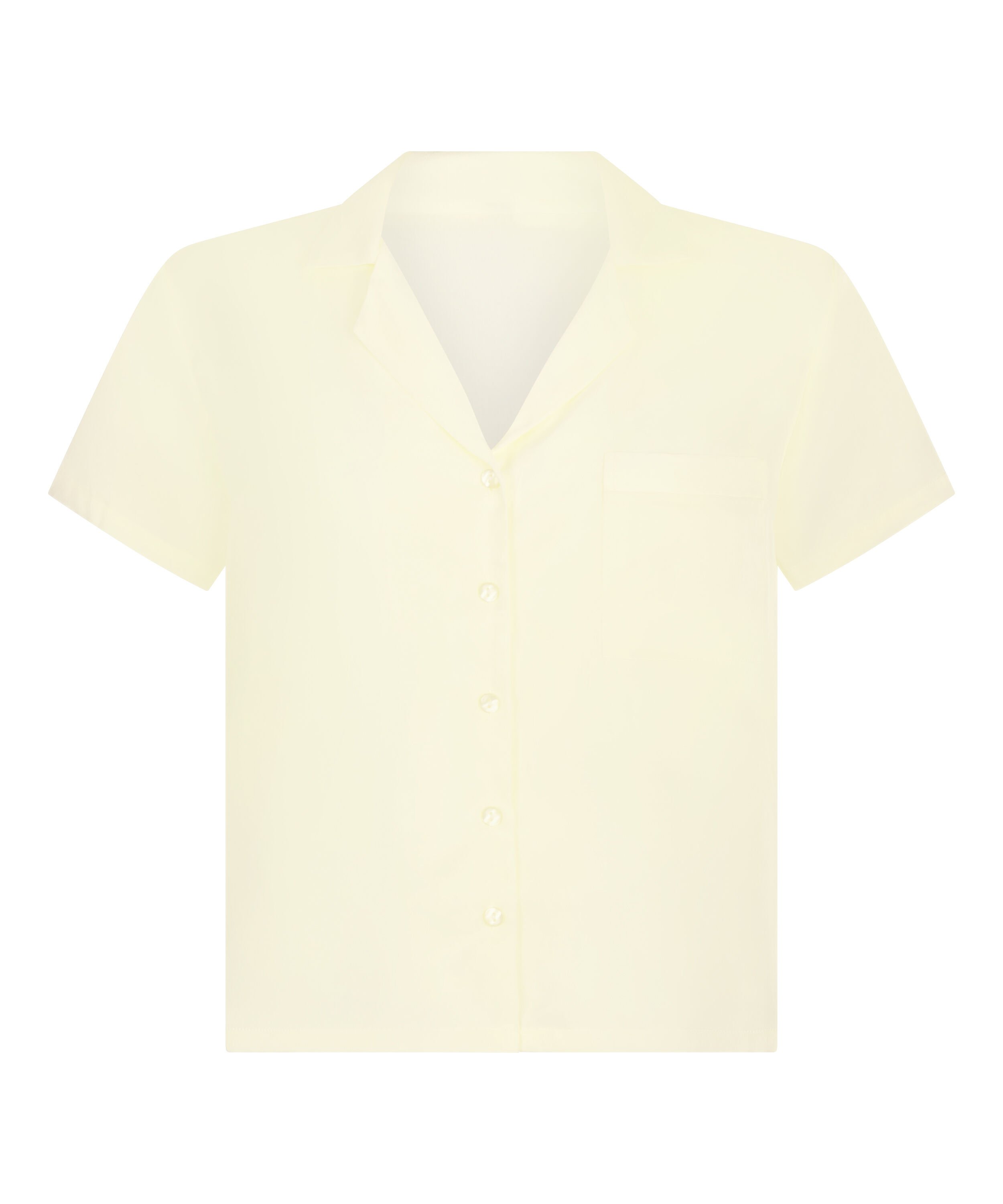 Veste &agrave; manches courtes en satin, Jaune