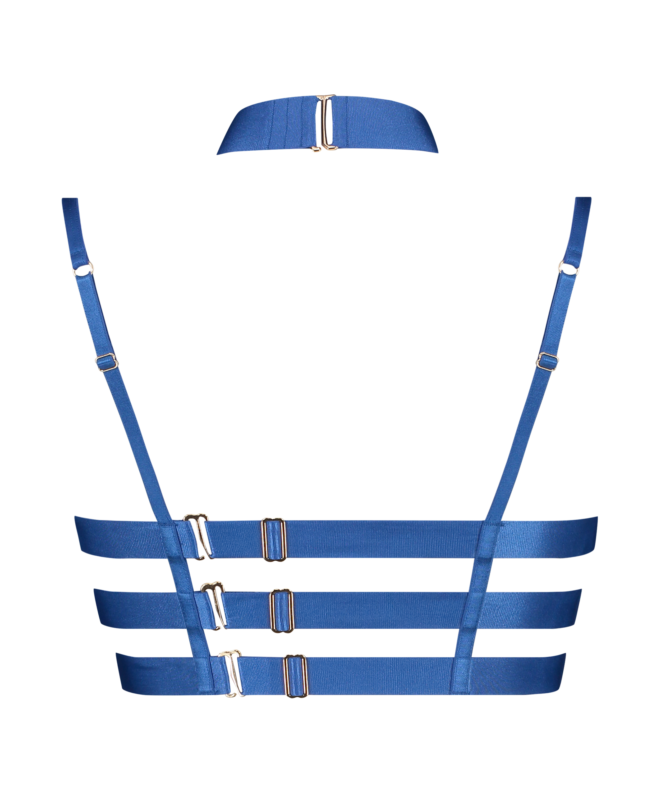 Ungepolsterter Longline-Bügel-BH Clementine, Blau, main