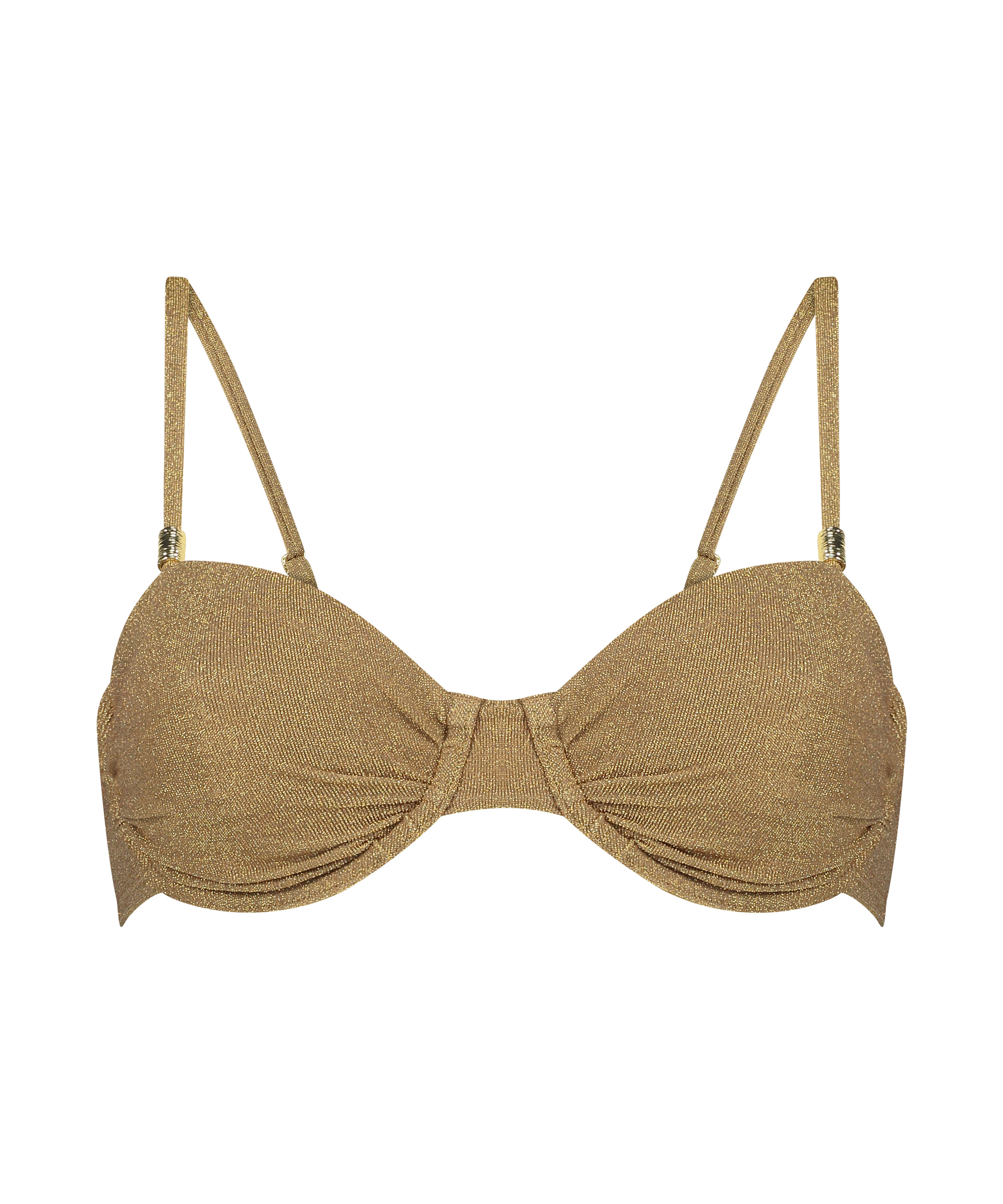 Bikini Oberteil Goldie Shimmer, Gelb, main