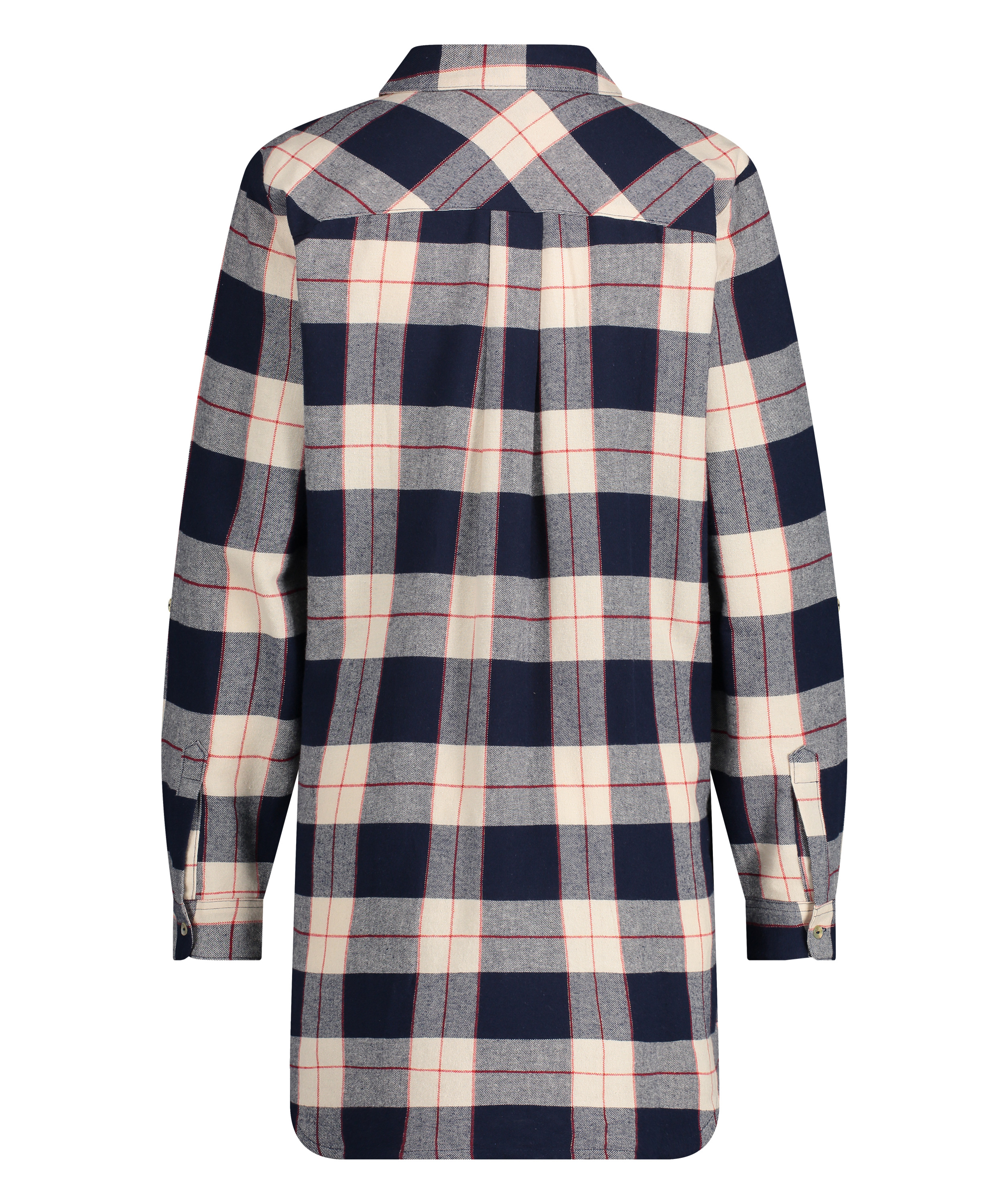 Nachthemd Boyfriend Check, Blau, main