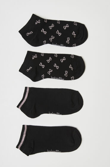 Hunkemöller Lot de 2 paires de chaussettes en coton Trainerliners Noir
