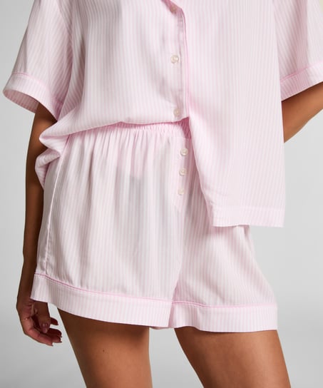Gewebte Pyjama-Shorts, Rose