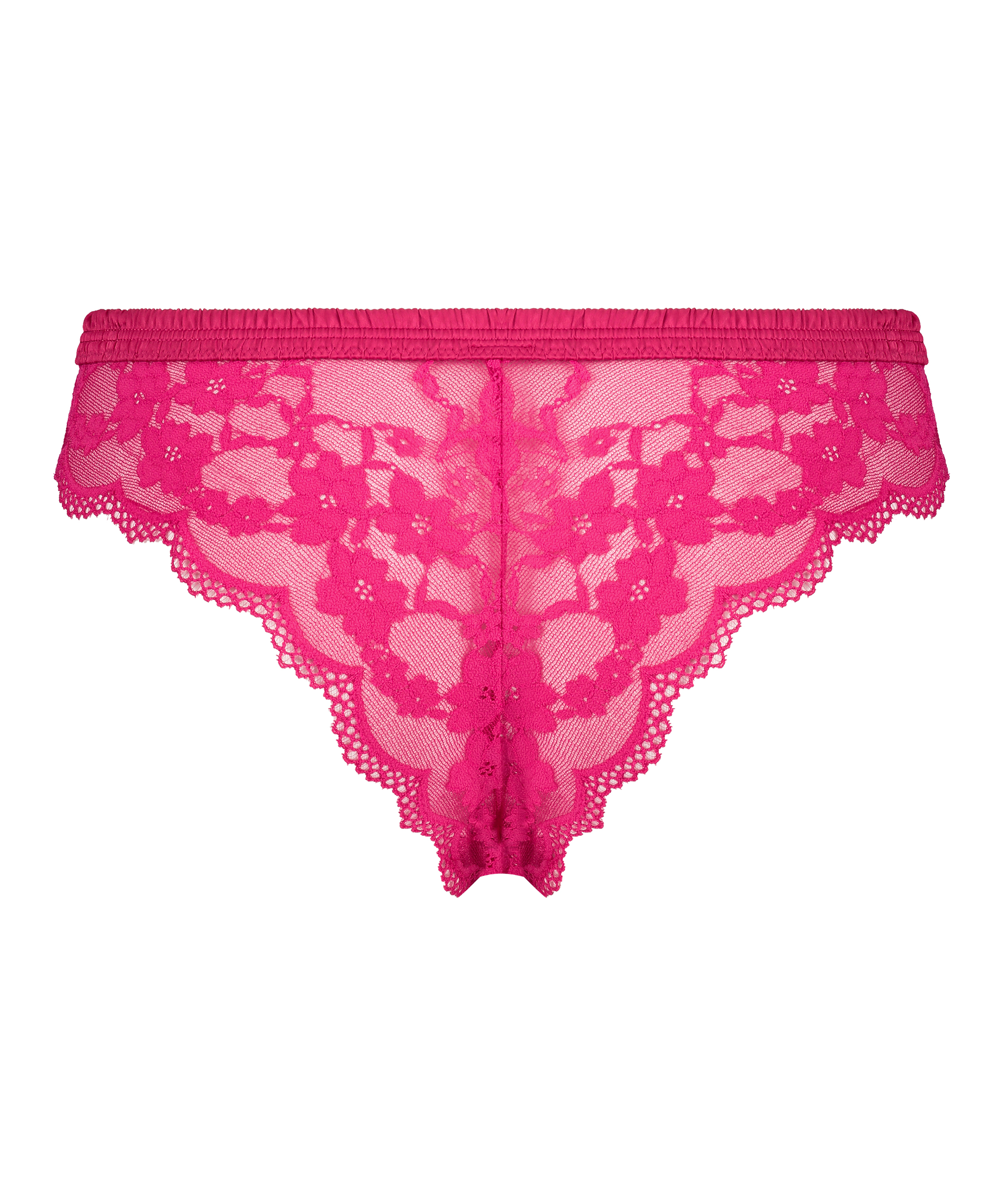 Slip br&eacute;silien jambe haute Iva, Rose, main