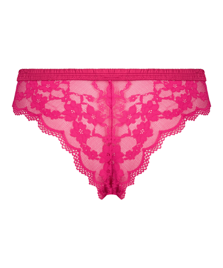 Slip br&eacute;silien jambe haute Iva, Rose