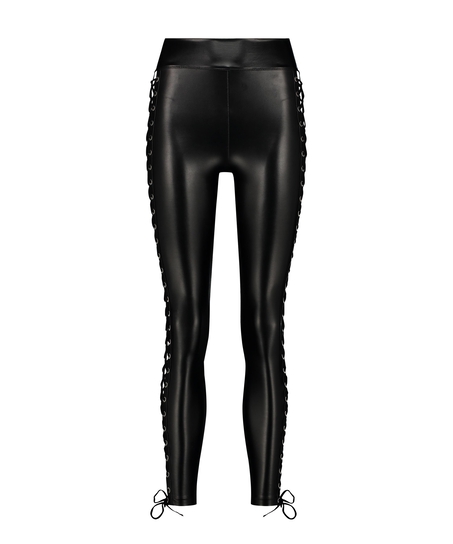 Legging Lace up, Schwarz