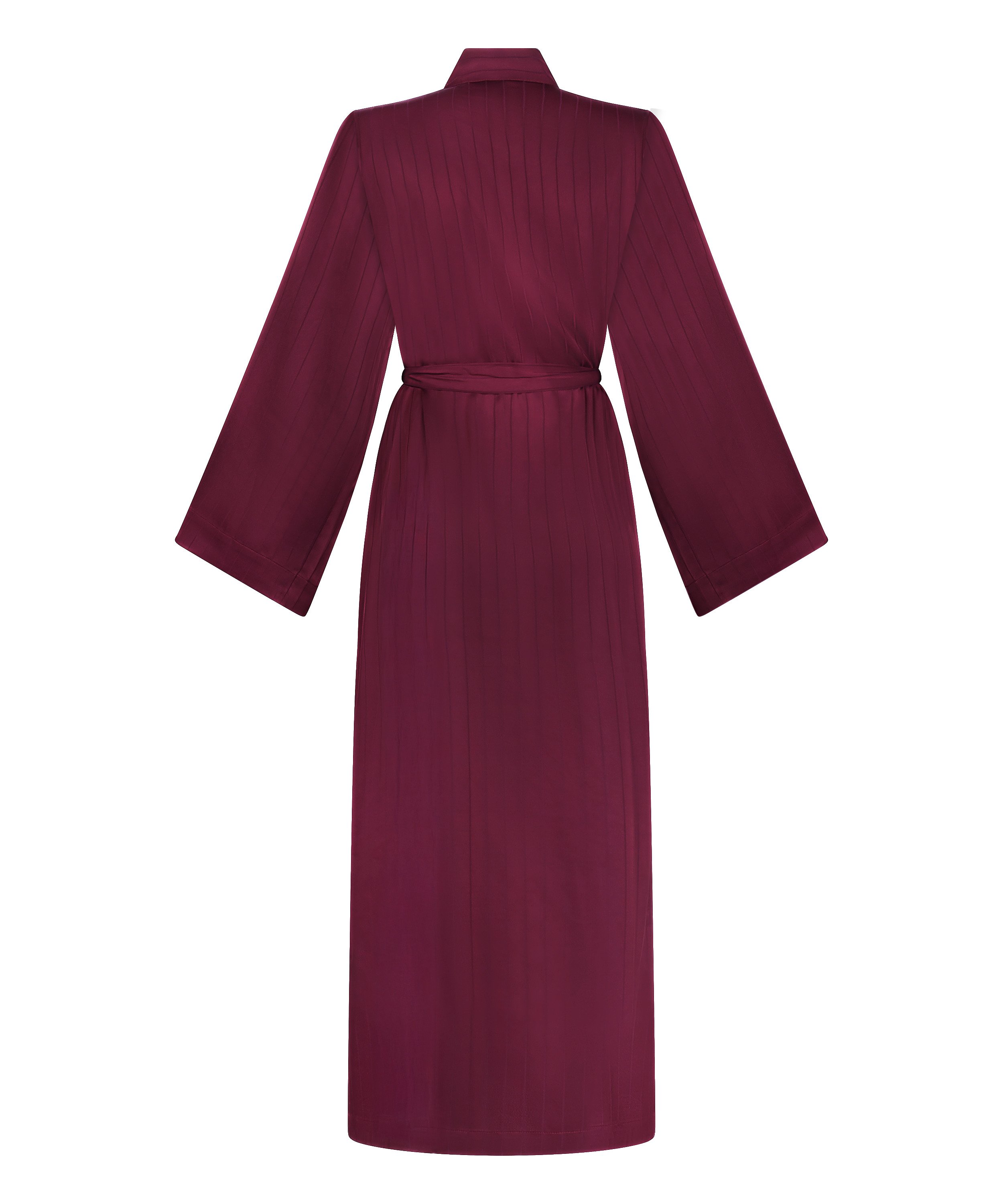 Satin-Kimono mit Nadelstreifen, Lila, main