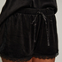 Shorts Velours Lace, Schwarz