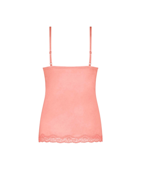 Camisole velours Dentelle, Rose