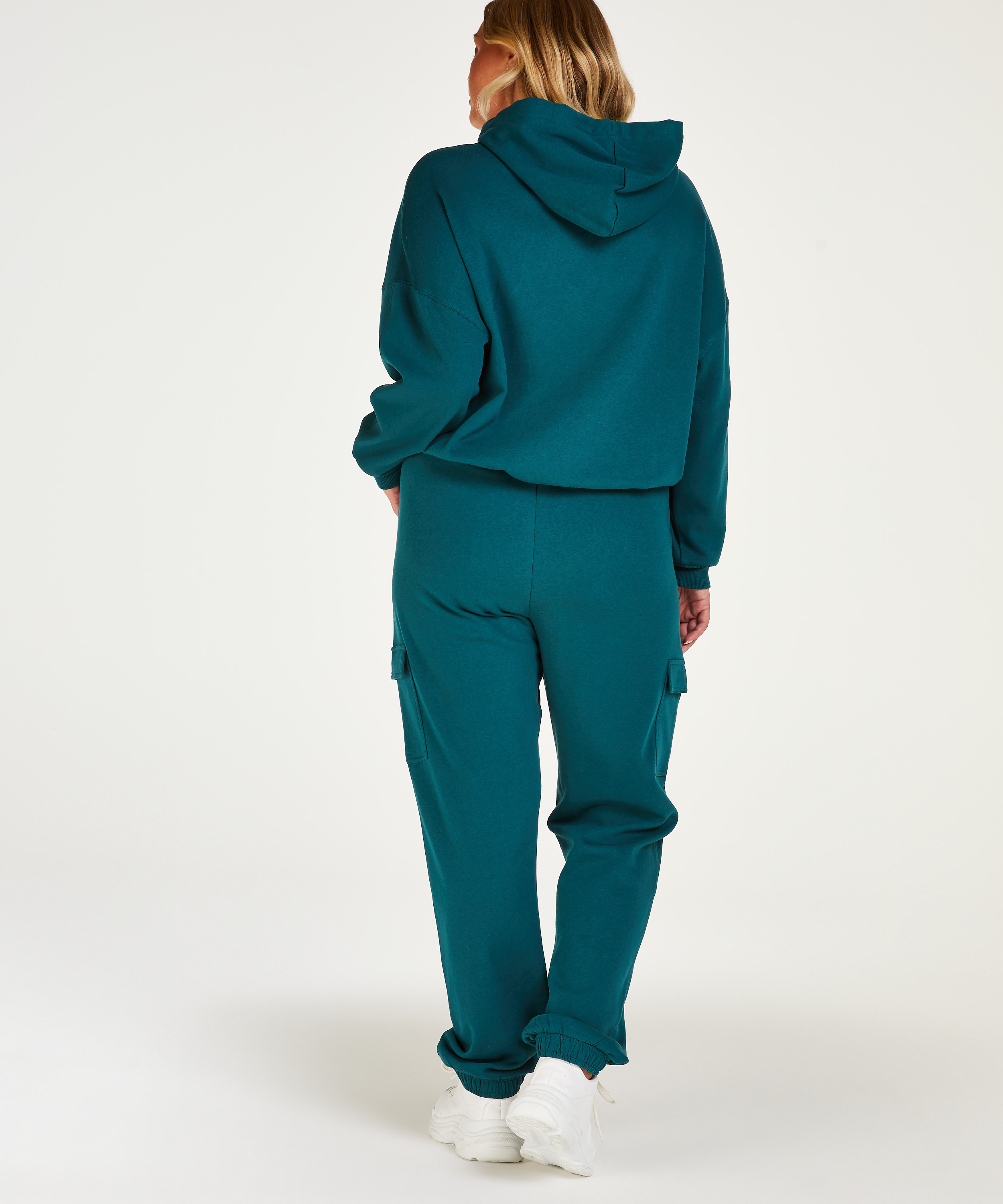 Hoodie &agrave; manches longues, Bleu, main