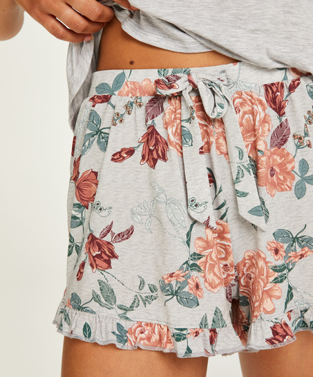 Kurzes Pyjamaset, Grau