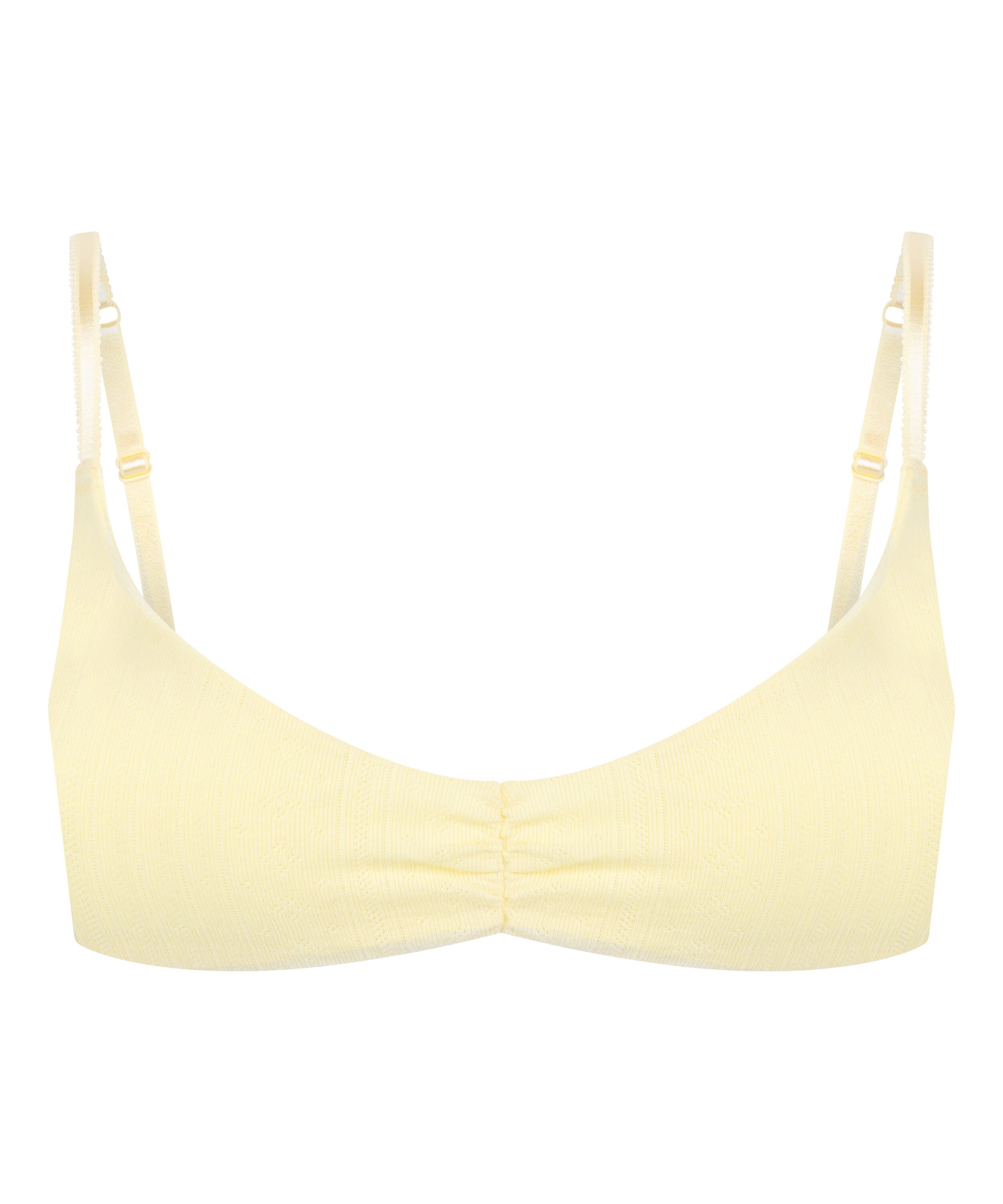 Pointelle Bralette, Gelb