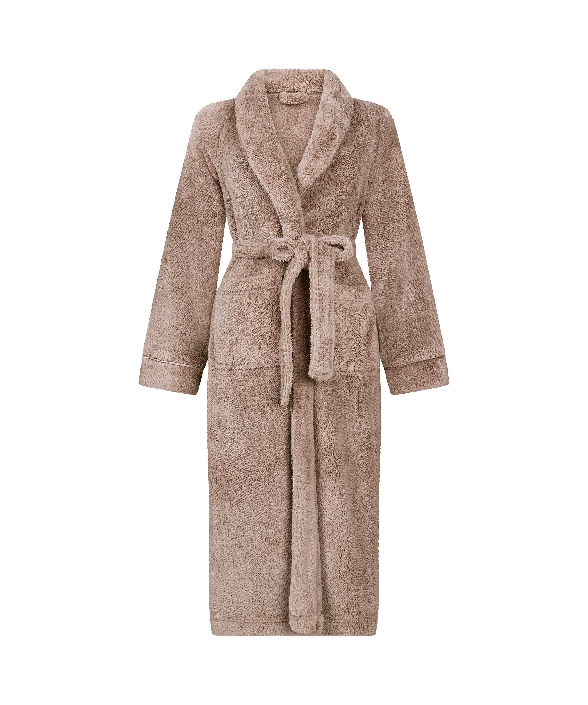 Bademantel Fleece, Beige