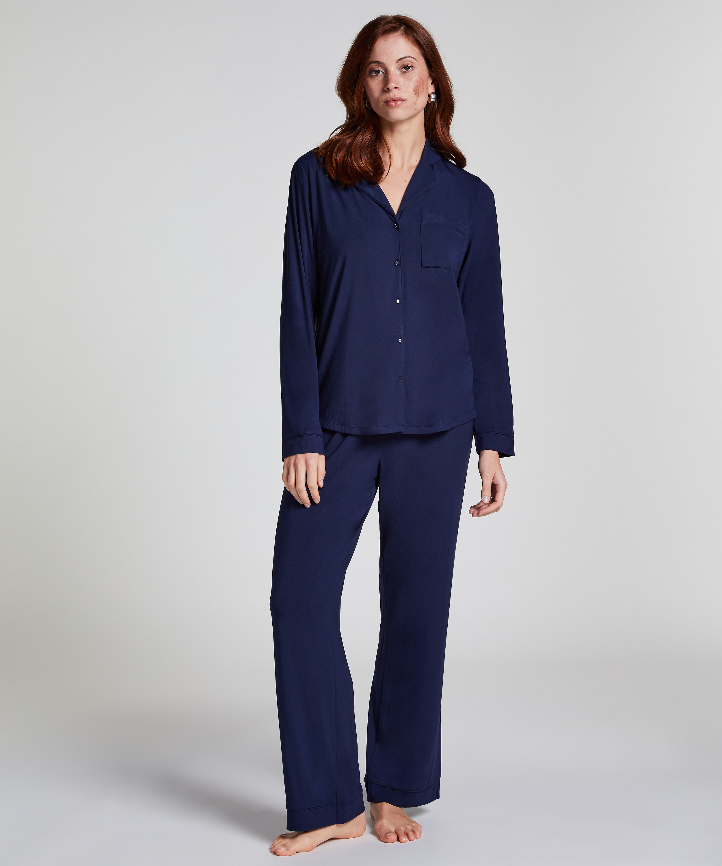 Langärmelige Jersey-Jacke Essential, Blau, main