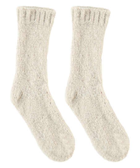 Chaussettes Duveteuses, Blanc