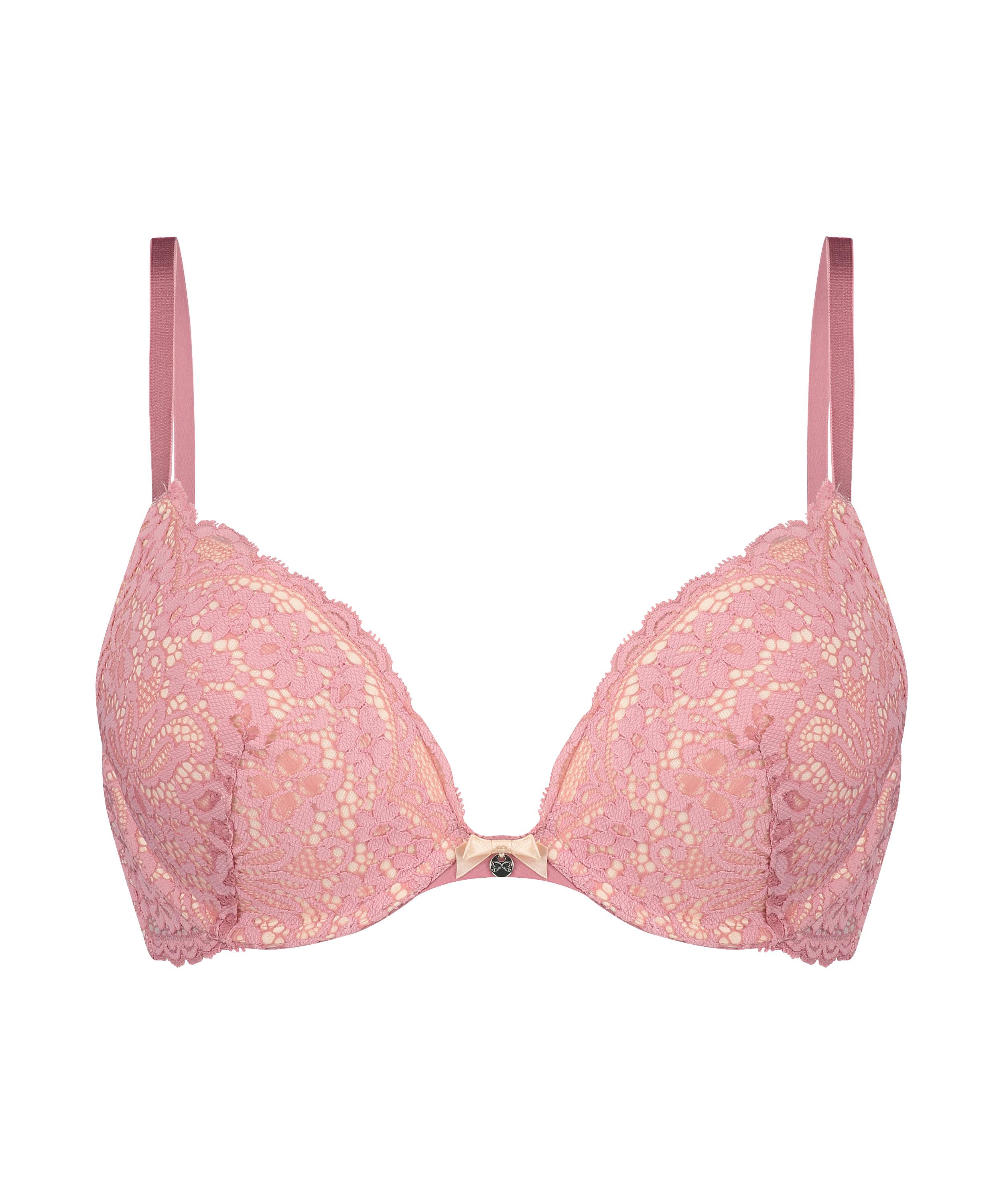 Soutien-gorge push-up &agrave; armatures rembourr&eacute; Rose, Violet, main