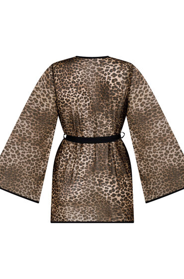 Hunkemöller Leopard Mesh Kimono Black