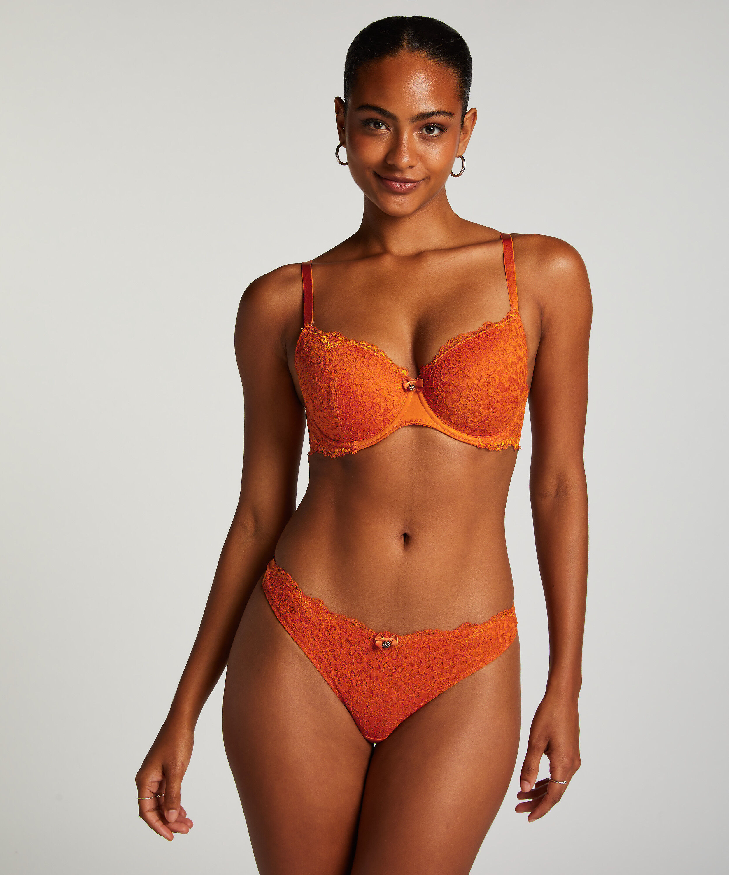 Soutien-gorge &agrave; armatures pr&eacute;form&eacute; Marine, Orange