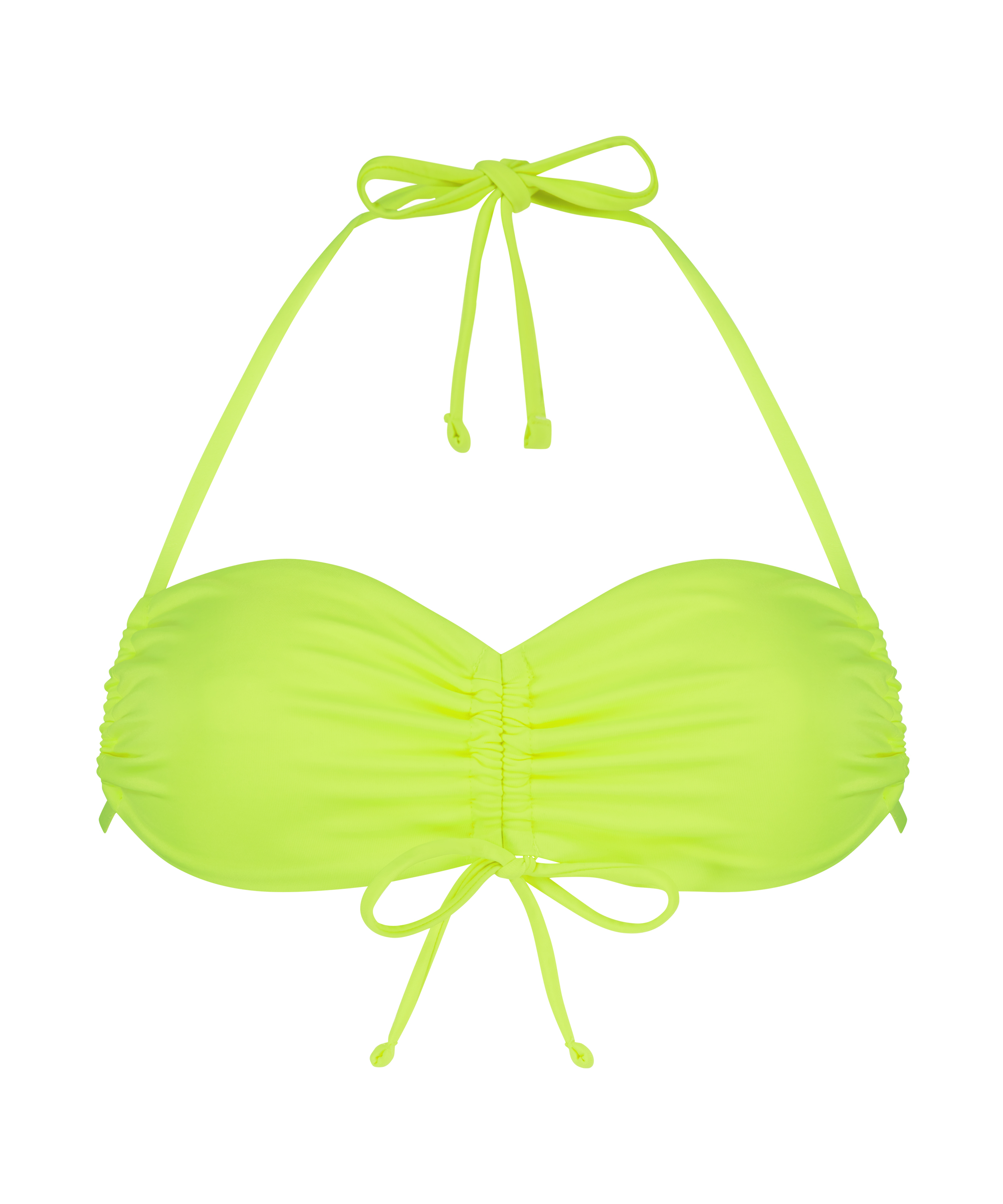 Bikini Crop Top froncé Glow, Jaune, main