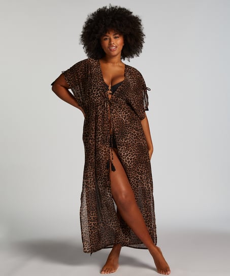 Sheer Kimono, Marron