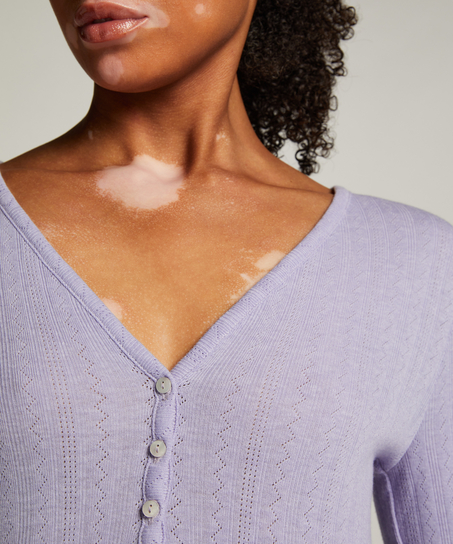 Haut de pyjama Henley, Violet