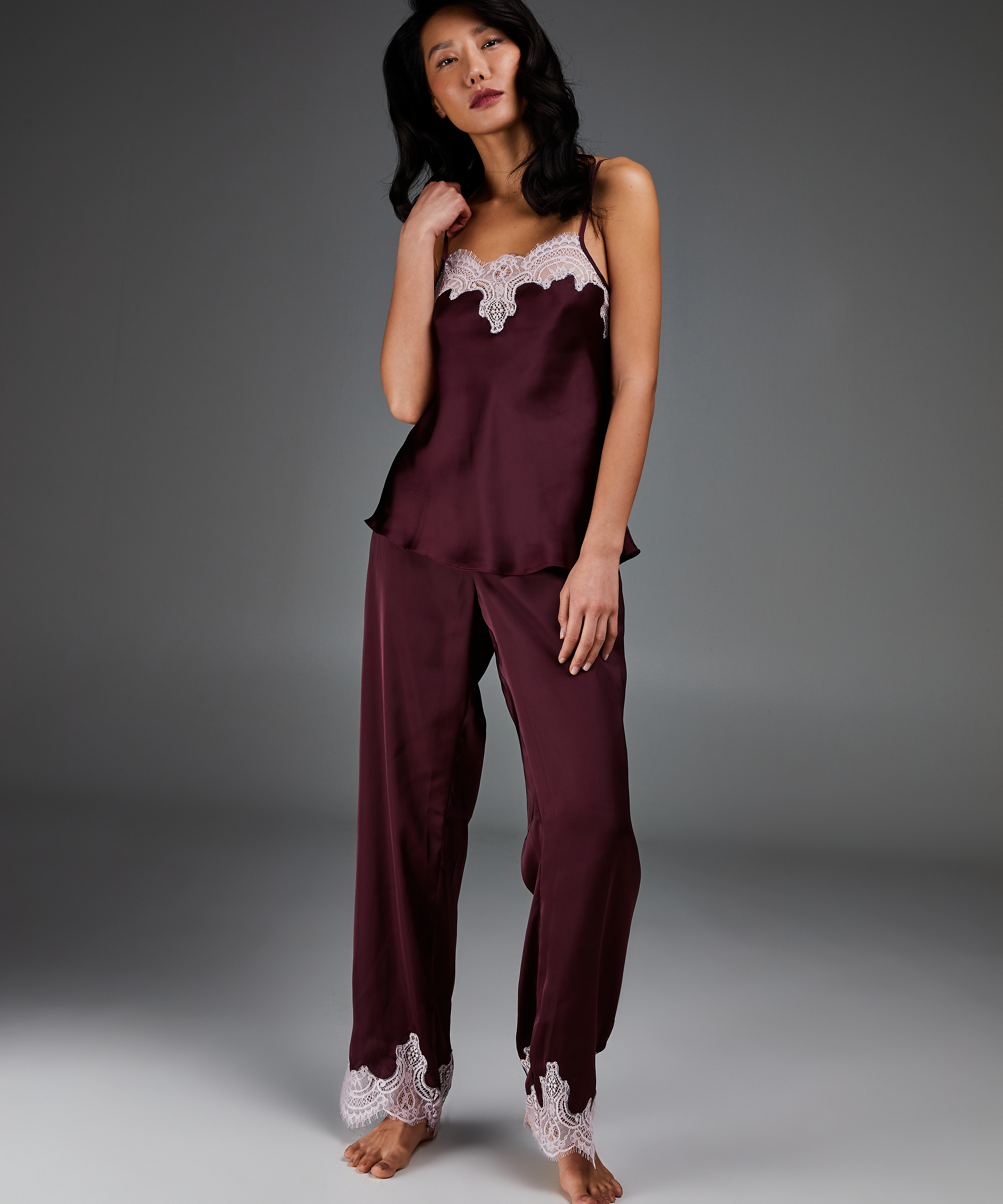 Hemdchen aus  Satin, Rot, main