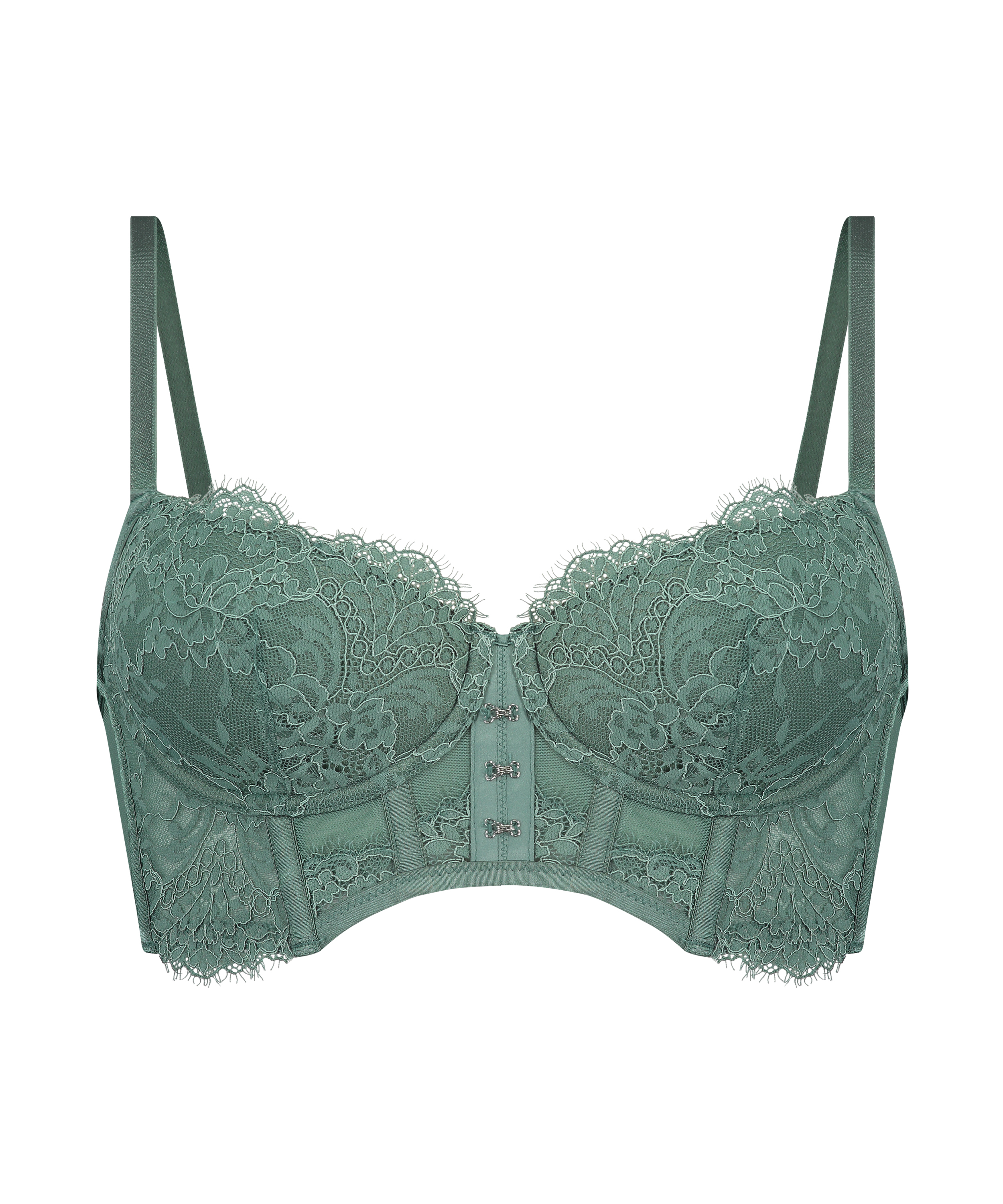 Soutien-gorge à armatures préformé longline Bella, Vert, main