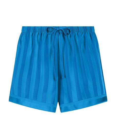 Pyjama-Shorts Satin, Blau