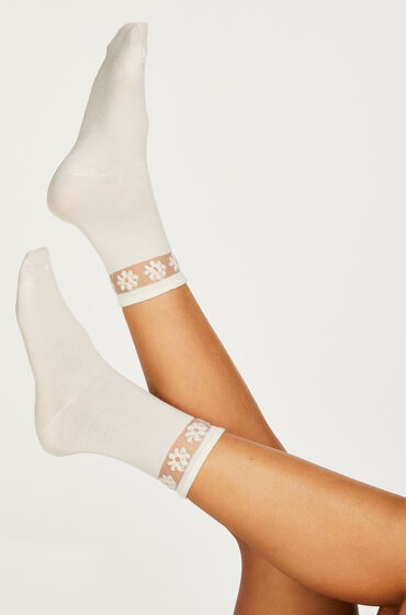 Image of Hunkemöller Socken Flower Weiß