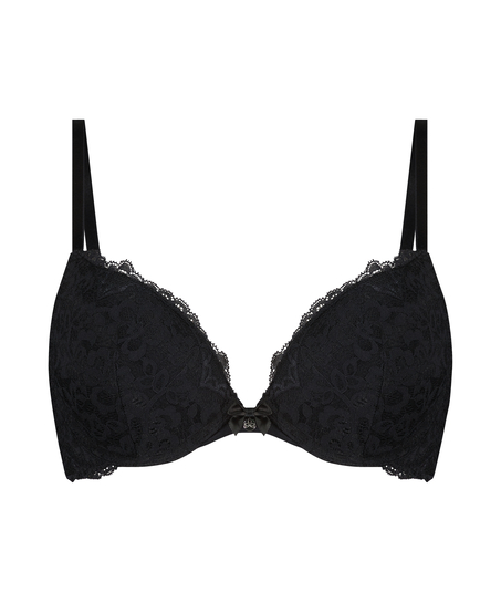 Soutien-gorge &agrave; armatures pr&eacute;form&eacute; push-up Marine, Noir