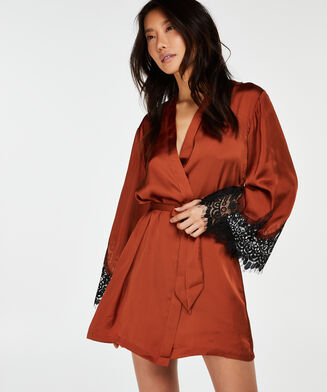 Kimono Lace Satin, Rouge