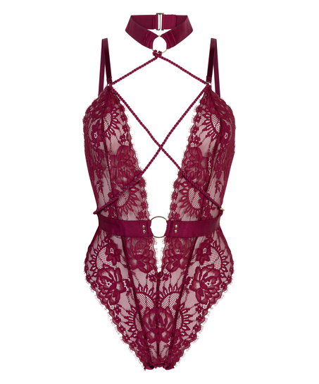 Private Body offenem Schritt Brandy, Rot