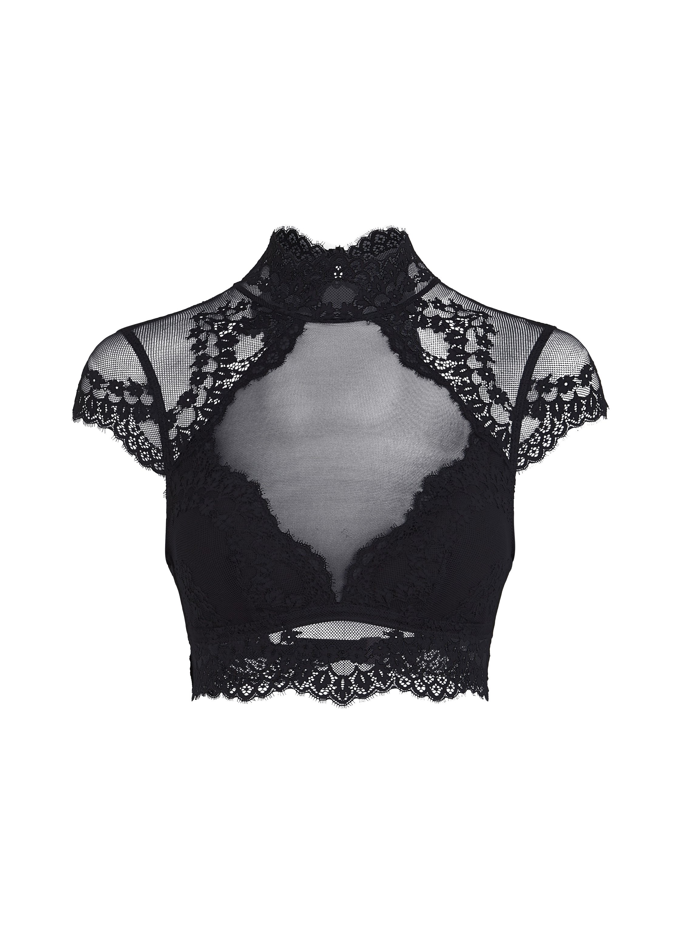 Bralette Daisy, Noir, main