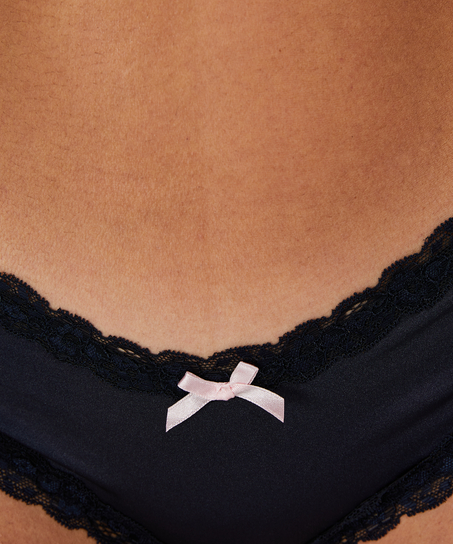 Slip br&eacute;silien V-shape micro, Bleu