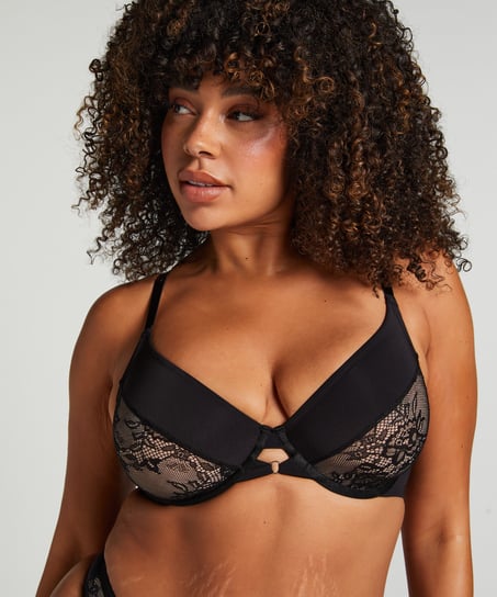 Unwattierter Bügel-BH Lea, Schwarz