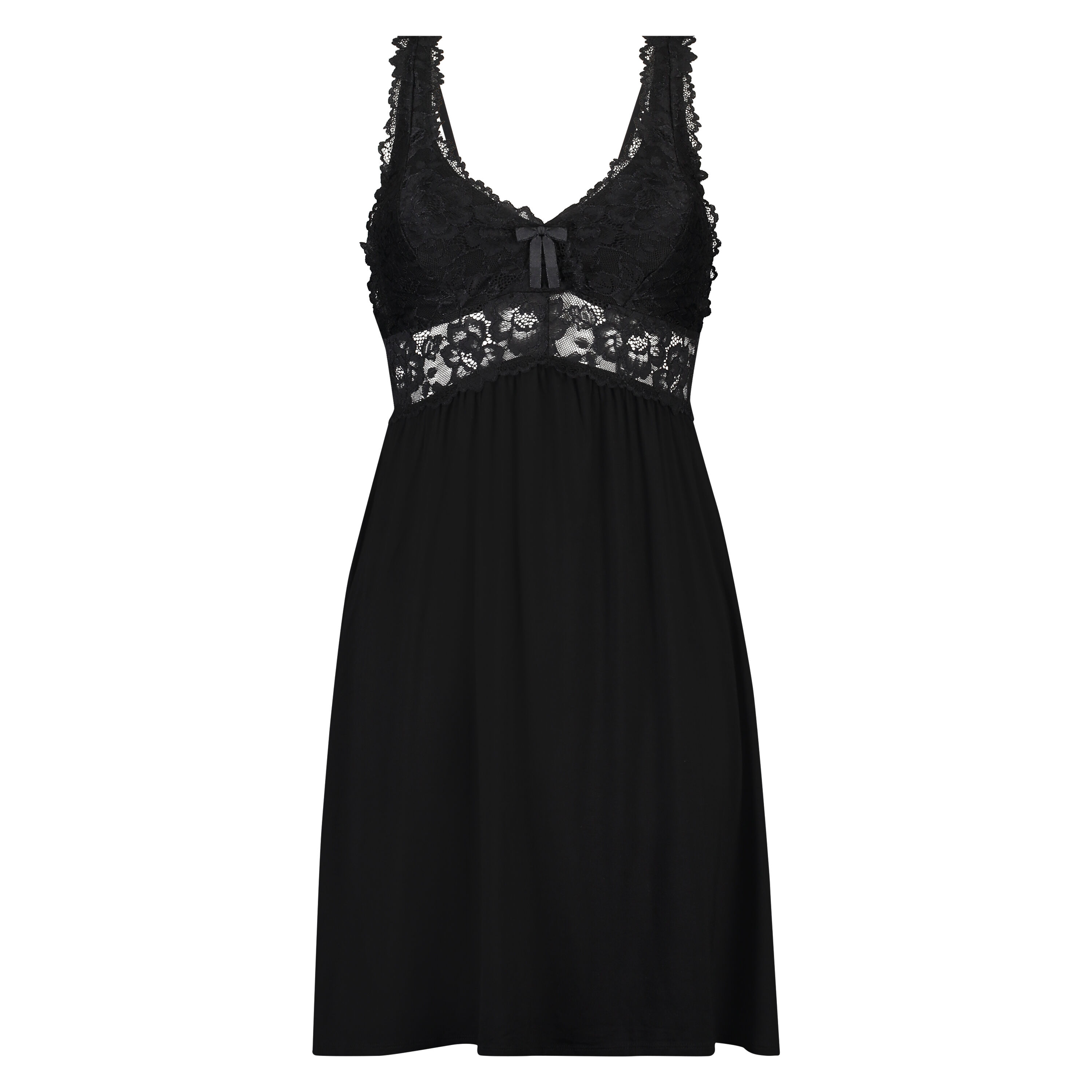 Slipdress Nora Lace, Schwarz