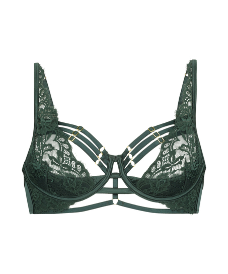 Soutien-gorge rembourr&eacute; demi-bonnet &agrave; armatures longline Iggy, Vert